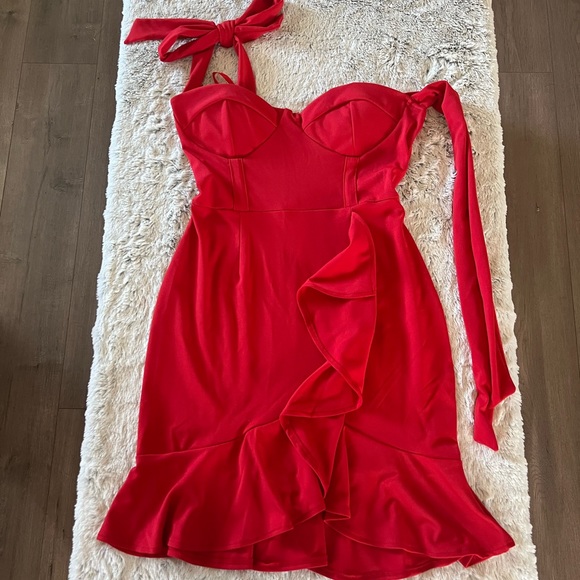 Short Red Strappy Dress Size L - Picture 8 of 8
